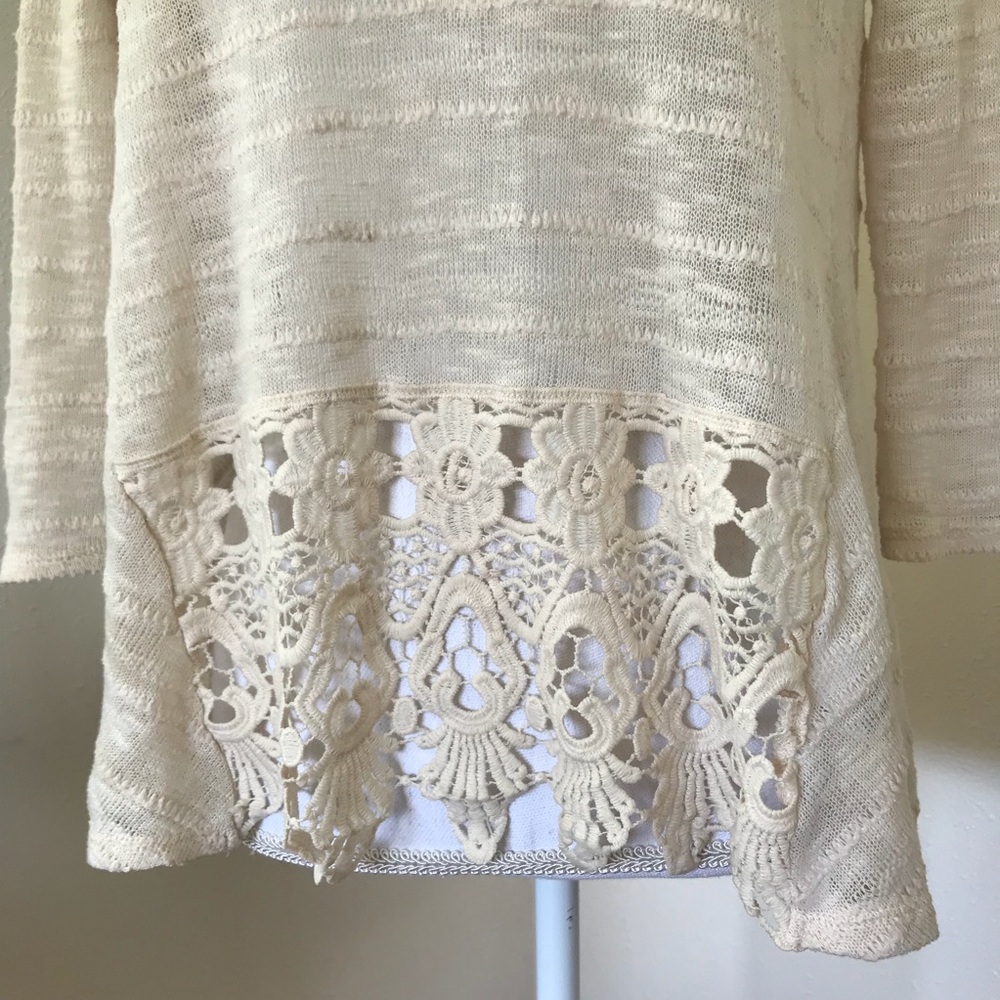 Chelsea & Violet Gauzey Lace Sweater Top - Picture 3 of 5